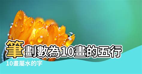 10劃的字屬水